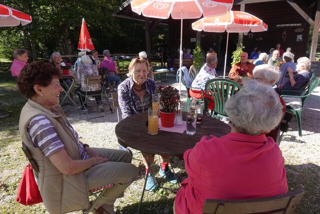 Die Pensionisten aus Ebensee genossen einen schönen Tag am Ufer des Offensees.  | Foto: Ebenseer PV