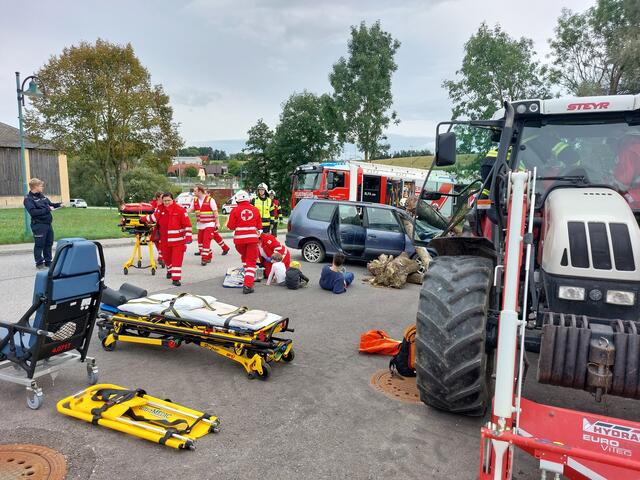 Bei fünf Verletzten sind Kompetenz, Taktik, und Koordination gefragt. | Foto: FF Ried/Rmk.