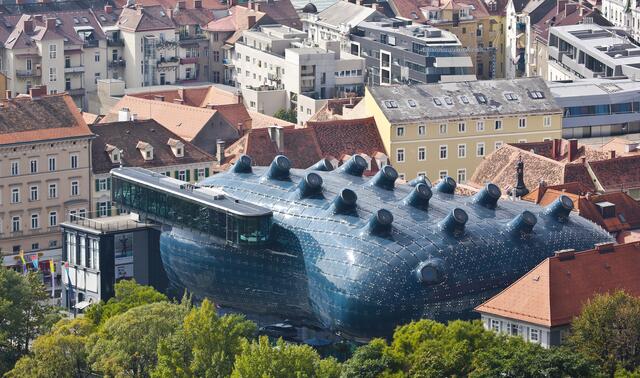 Am Mittwoch feiert das Kunsthaus Graz seinen 20. Geburtstag.
 | Foto: Christian Plach