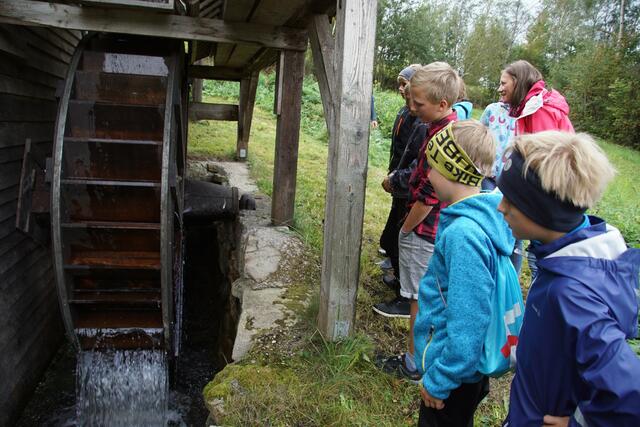 Das Wasserrrad der Mühle faszinierte die Kids besonders.  | Foto: Helmut Eder