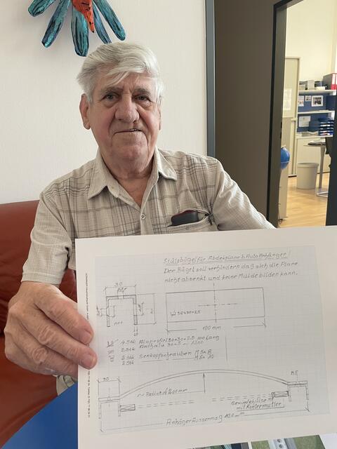 Günter Michalko erfindet praktische Helfer. | Foto: sg