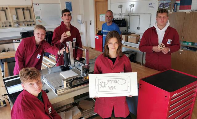 Fachgruppe Mechatronik (v. li.): Christian Riepl, Maximilian Muhr, Marcel Zwantschko, Carina Peteln, Andreas Laussegger, Matthias Perdacher | Foto: PTS Völkermarkt