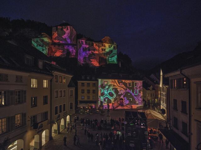 OchoReSotto, Arkestra of Light, 2021, Lichtstadt Feldkirch | Foto: Günter Richard Wett