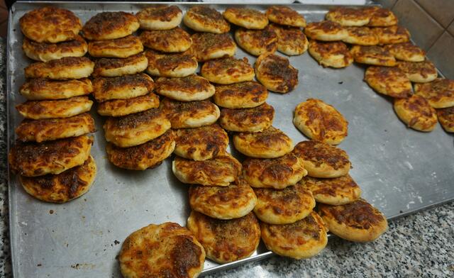 Kleine Pizzen für die Bewohner und Gäste