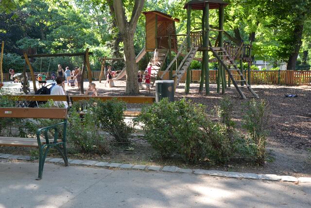 Im Alois-Drasche-Park sollen zwei tote Bäume gefällt werden.  | Foto:  Marlene Erhart