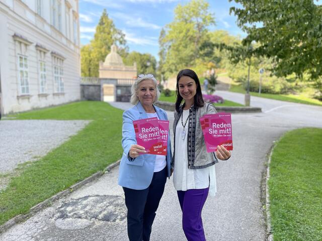 Sozial-Stadträtin Andrea Brandner und die Projektverantwortliche Isabel Bojanovsky | Foto: Lisa Gold