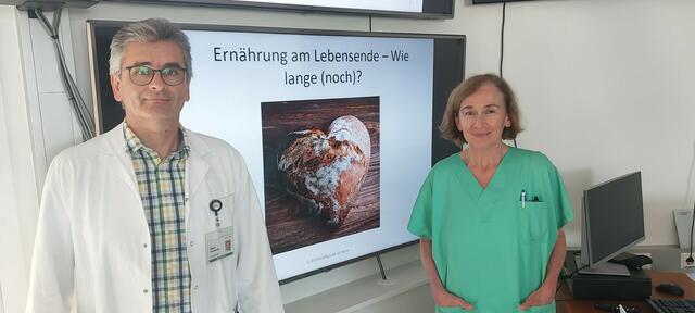 Mag. Walter Frühwirth (Krankenhausseelsorger) und Oberärztin Dr. Karin Koisser (Palliativmedizinerin und Fachärztin für Chirurgie) | Foto: Klinikum Horn