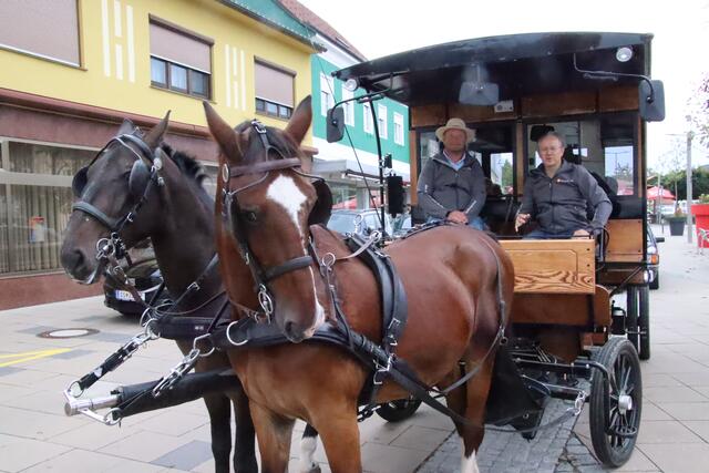 Die Elektro-Pferdekutsche des Tourismusverbands Südburgenland. | Foto: Martin Wurglits