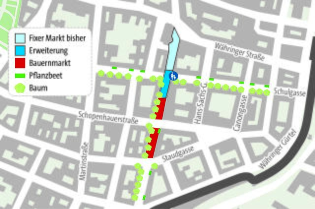 Das neue Areal beim Währinger Gürtel. | Foto: Viktoria Heidrich-Brandl/APA