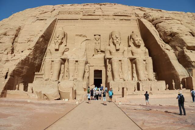 Der große Tempel in Abu Simbel wird in Scheibbs gezeigt. | Foto: Peter Löwenstein