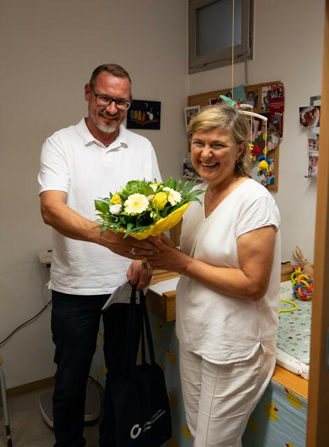 Robert Leitner von der ÖGK zu Besuch bei Kinderärztin Tatjana Offenberger in Scheibbs | Foto: Österreichische Gesundheitskasse