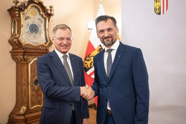 Oberösterreichs Landeshauptmann Thomas Stelzer und Landesamtsdirektor Thomas Schäffer. | Foto: Land OÖ