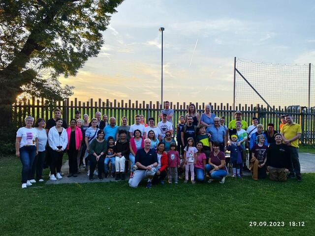 Einen gemütlichen Ausklang nach der Wanderung gab es am Beachvolleyball Platz | Foto: Gemeinde Sigleß