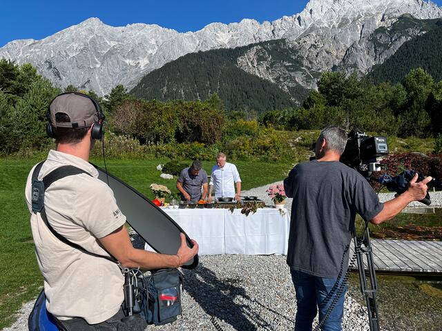 Dreharbeiten zu „Mei liabsten Speis“. | Foto: ORF Tirol