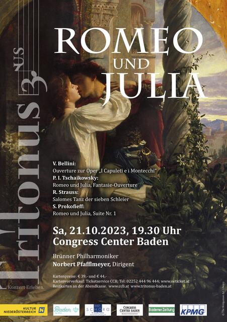 Das nächste Tritonus-Konzert findet am 21. Oktober im Congress Center Baden statt. Beginn ist um 19.30 Uhr. Der Abend steht unter dem Motto "Romeo und Julia" | Foto: zVg