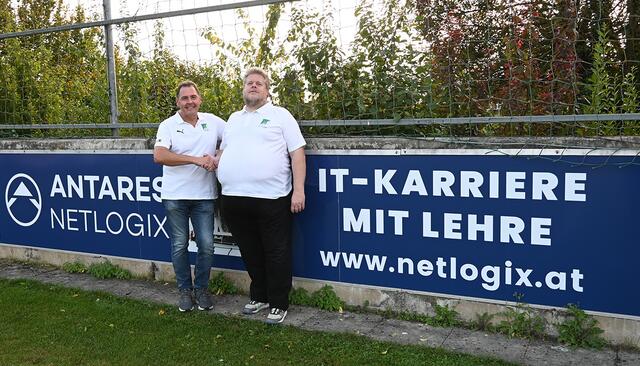 Christian Spindler, Obmann USV Lehner Oed/Zeillern und Alexander Graf, Geschäftsführer Antares-Netlogix | Foto: USV Oed/Zeillern