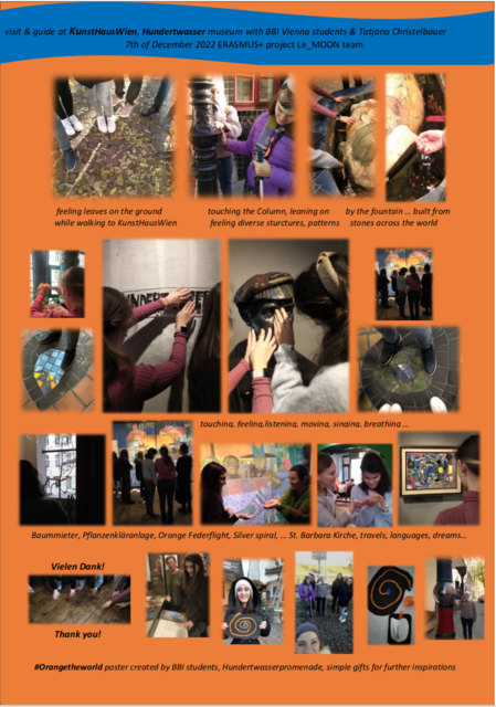 Kunst Haus Wien
inklusiv, Hundertwasser, Regen, Spiralformen mit &amp; für blinden
Kunstvermittlung
Tatjana Christelbauer
2022
 | Foto: Tatjana Christelbauer