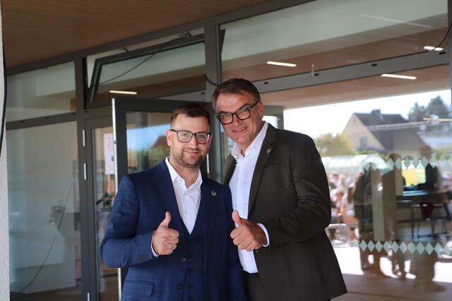 Kommunalpolitische Mitgestalter der neuen VS Kalsdorf: Stephan Scheifinger und Josef Zirkl | Foto: Edith Ertl