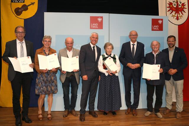 Die Geehrten aus Steinach | Foto: Land Tirol/Frischauf-Bild