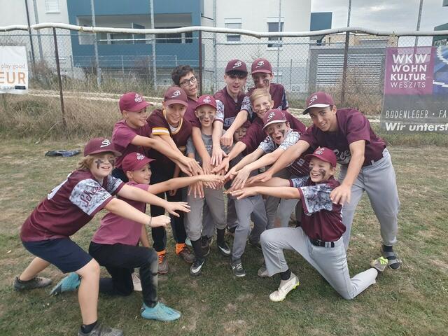 Jubel beim Schremser Baseball-Nachwuchs. | Foto: Schremser Beers BC