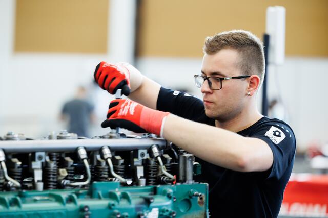 David Weinberger beim Bewerb. | Foto: SkillsAustria/FlorianWieser
