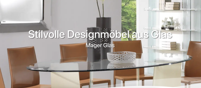 Wenn zeitlose Eleganz und italienische Tradition aufeinandertreffen, dann handelt es sich um die Premium-Produkte von Mager Glas.  | Foto: Mager Glas