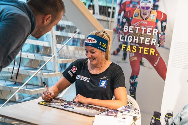 Lisa Hauser begrüßte zahlreiche Fans. | Foto: Johannes Radlwimmer