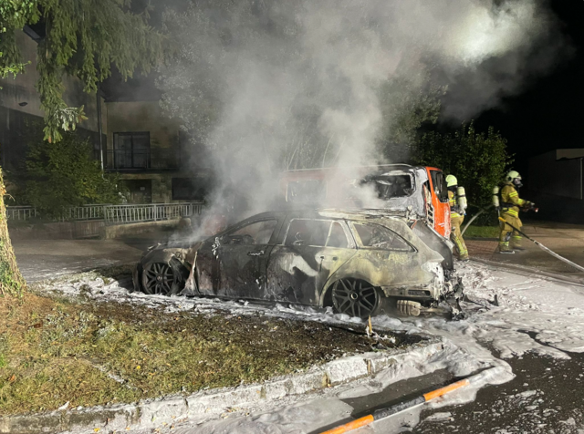 Fahrzeugbrand in Eugendorf | Foto: FF Eugendorf