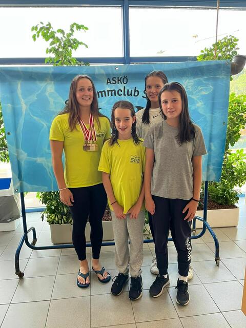 Die vier Schwimmerinnen bei den Meisterschaften in Steyr. | Foto: SC Braunau