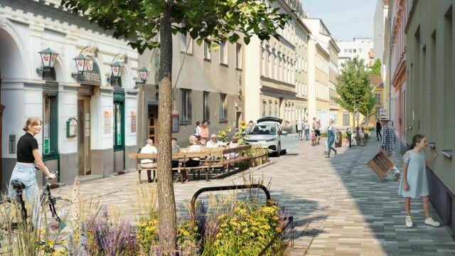 Die Bernardgasse wird gepflastert und soll begrünt werden. Die Arbeiten beginnen in diesen Tagen. | Foto: Bezirk Neubau