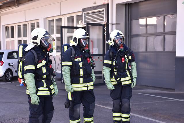 Mitglieder der Betriebsfeuerwehr Plansee rückten aus. | Foto: Land Tirol/Brandhuber