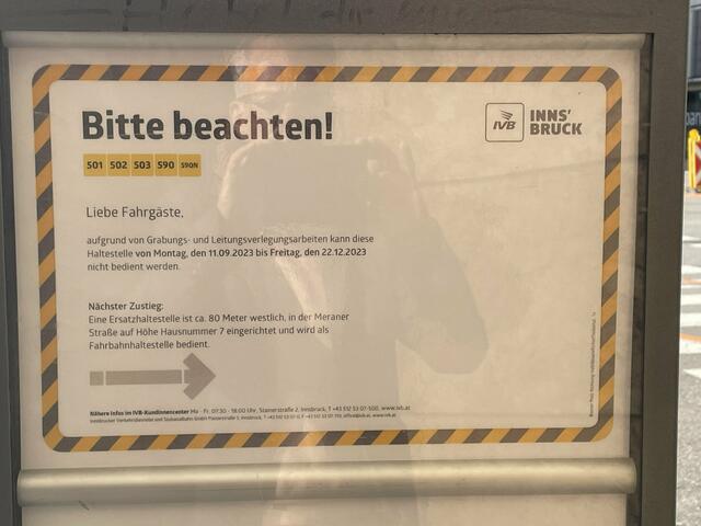 Die Haltestelle wurde verlegt. | Foto: BezirksBlätter