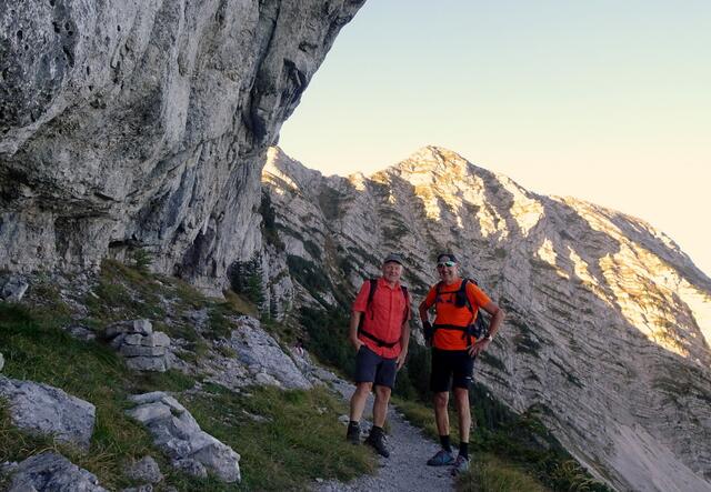 Das Geburtstagskind und ich am Beginn des Rauhen Kammes