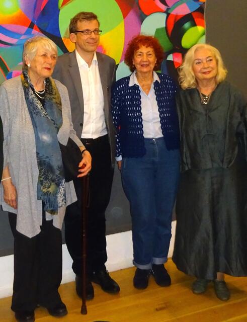 Von links nach rechts: Etela Farkašová, Christian Teissl (Moderator), Elena Ehrgangová und Mária Bátorová nach ihrer gemeinsamen Festlesung am 9. Oktober 2023 im slowakischen Kulturinstitut Wien | Foto: Erwin Matl