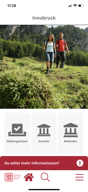 Unser App-Tipp der Woche, Gem2Go, ist die mobile Bürgerservice App. Sie bietet wichtige Informationen rund um die eigene Gemeinde.  | Foto: Screenshot