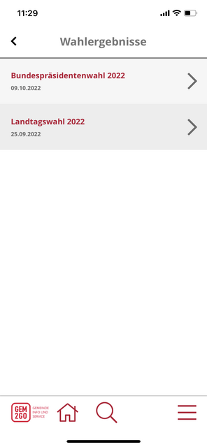 Unser App-Tipp der Woche, Gem2Go, ist die mobile Bürgerservice App. Sie bietet wichtige Informationen rund um die eigene Gemeinde.  | Foto: Screenshot