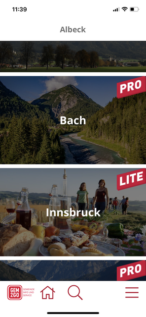 Unser App-Tipp der Woche, Gem2Go, ist die mobile Bürgerservice App. Sie bietet wichtige Informationen rund um die eigene Gemeinde.  | Foto: Screenshot