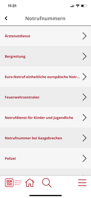 Unser App-Tipp der Woche, Gem2Go, ist die mobile Bürgerservice App. Sie bietet wichtige Informationen rund um die eigene Gemeinde.  | Foto: Screenshot