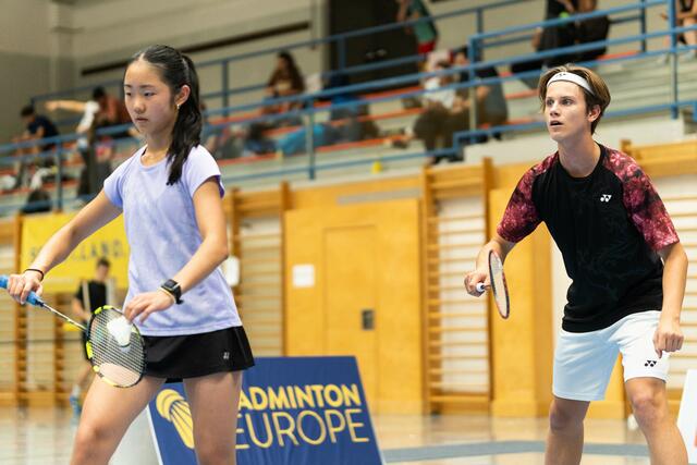 Felix Steinwender und Miranda Zhang erreichten im Mixed das Viertelfinale. | Foto: Badminton Mödling