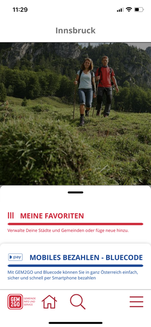 Unser App-Tipp der Woche, Gem2Go, ist die mobile Bürgerservice App. Sie bietet wichtige Informationen rund um die eigene Gemeinde.  | Foto: Screenshot