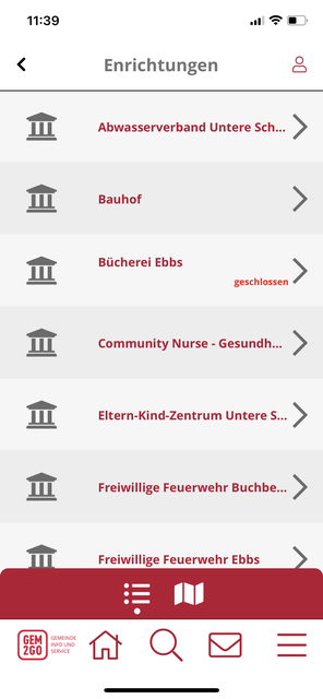 Unser App-Tipp der Woche, Gem2Go, ist die mobile Bürgerservice App. Sie bietet wichtige Informationen rund um die eigene Gemeinde.  | Foto: Screenshot