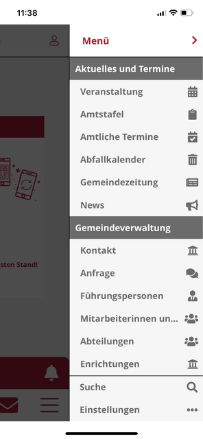 Unser App-Tipp der Woche, Gem2Go, ist die mobile Bürgerservice App. Sie bietet wichtige Informationen rund um die eigene Gemeinde.  | Foto: Screenshot