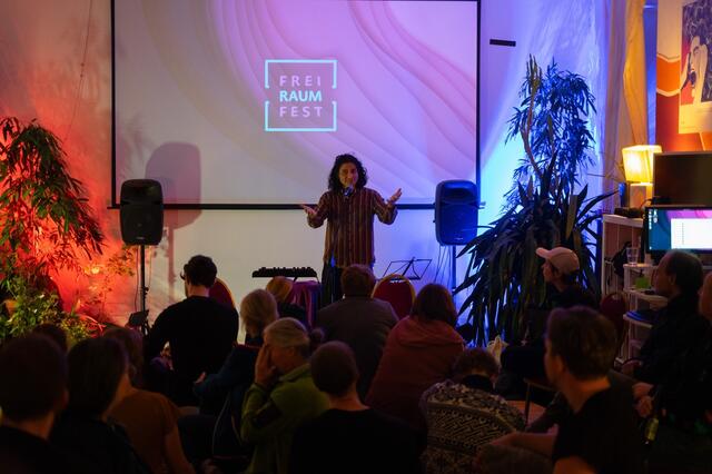 Manuel vom Spektral zur Eröffnungsveranstaltung des Freiraumfest. | Foto: Maria Schneider