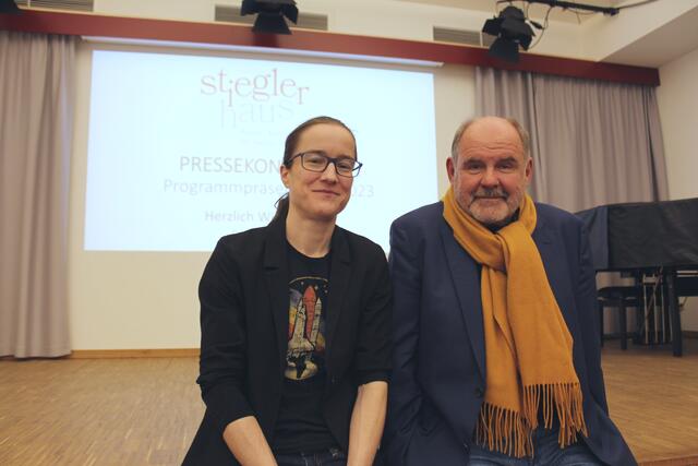 Initiator und Vorstandsvorsitzender August Schmölzer mit der Leiterin des Stieglerhauses, Nina Ortner. | Foto: Löschnig