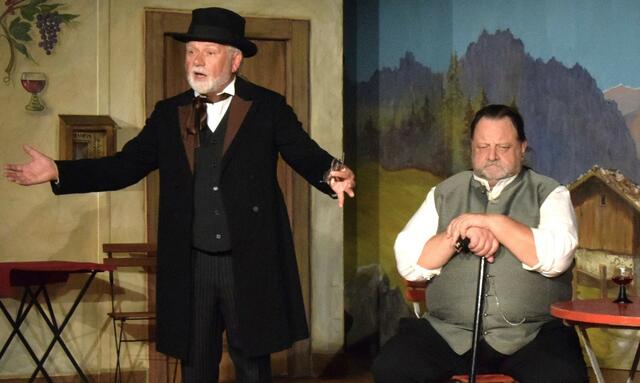 Ludwig Steub (Gerhard Huber) und Landrichter Reinhard Exenberger. | Foto: Schwaighofer