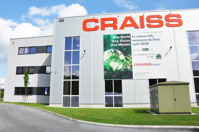 Craiss_Firmengebäude Weiz: Bis 2028 CO2-neutral wirtschaften – dieses Ziel hat sich die Craiss Unternehmensgruppe für ihr Logistikzentrum in Weiz, auf die Fahnen geschrieben. | Foto: Craiss