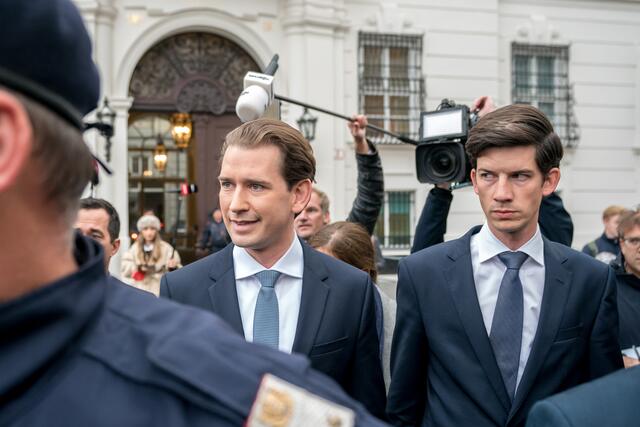 Kurz und Bonelli am ersten Verhandlungstag. | Foto: Helmut Graf / Heute / picturedesk.com