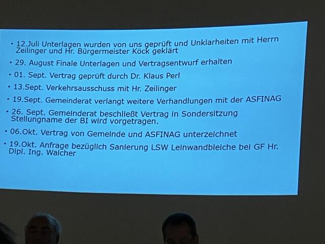 Am 6. Oktober wurde der Vertrag von Gemeinde und ASFINAG unterzeichnet. Der Vertrag wurde am 26. September im Gemeinderat in einer Sondersitzung einstimmig unter den Anwesenden beschlossen. 