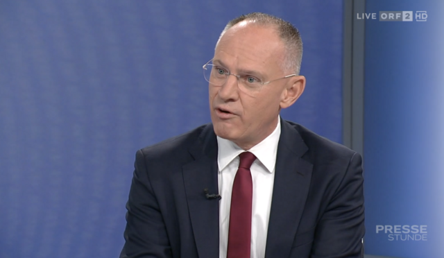 Innenminister Gerhard Karner (ÖVP) äußerte sich zur aktuellen Sicherheitslage im Zeichen des Nahost-Konflikts. | Foto: Screenshot ORF