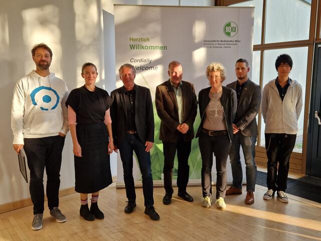 P. Van Oostrum, M Klausberger, VR C. Obinger, DL G. Gübitz, P. Frank, H. Hettegger, T. Goto. | Foto: Boku Tulln